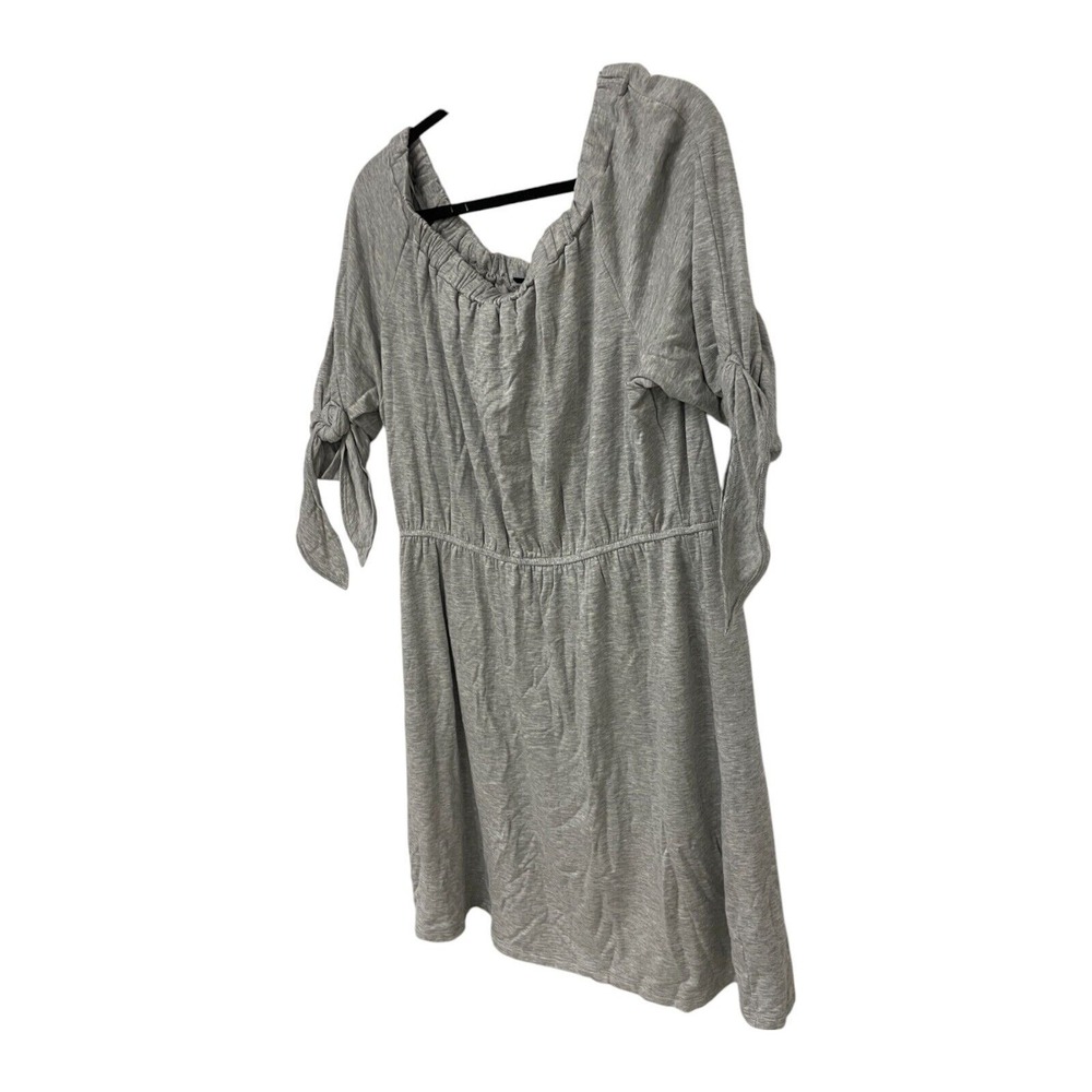 The Vanity Room Off the Shoulder Dress Womens Plus Size 3X Gray French Terry NWT - Picture 3 of 16